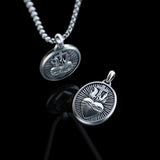 Sacred Heart Medallion Necklace - BGCOPPER