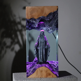 Virgin Mary Resin & Wood Night Light Ornament (Plug-in Version)