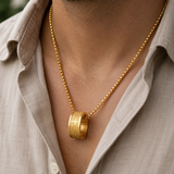 Lord’s Prayer Ring Loop Pendant Necklace