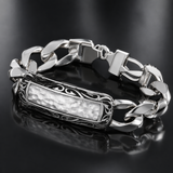Hand-Hammered Textured Curb Chain Bracelet