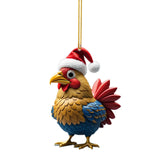 Creative Cute Animal Chicken Christmas Hanging Christmas Birds Car Hanging Home Christmas Tree Decorations - BGCOPPER