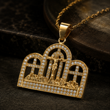 The Last Supper Jesus Crucifix Iced‑Out Stainless Steel Men’s Necklace