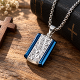 Geometric Faith Pendant Necklace – Titanium Steel Men's Necklace