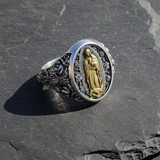 S925K Silver Our Lady of Guadalupe Ring