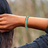 Natural Turquoise Hand-Woven Bracelet|Chakra Balancing/Energy Healing Guardian Jewelry - BGCOPPER