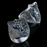 Archangel Michael Steel Titanium Ring——Giving us the strength and courage to move forward - BGCOPPER