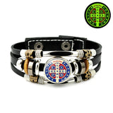 St. Benedict's Exorcism Medal Luminous Braided Adjustable Snap Clasp Multi-Layer Bracelet - BGCOPPER