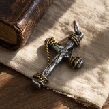Hand-Wrapped Antique Copper Cross Necklace – Christian Faith Pendant
