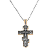 Stainless Steel Orthodox Cross Pendant Necklace - BGCOPPER