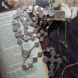 "St. Benedict" Vintage Alloy Rosary: Linking the Divine and Daily Life Through Prayer Beads