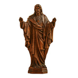Hand Carved Sacred Heart of Jesus Virgin Mary Wooden Tabletop Ornament - BGCOPPER