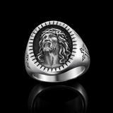 Jesus Crown of Thorns Signet Ring – Christian Faith Cross Ring