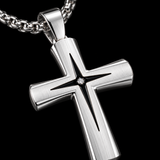 Starburst Cross Necklace – Silver Christian Pendant