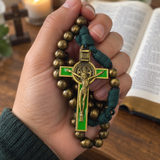 Catholic St. Benedict Rosary Necklace with Crucifix