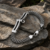 Minimalist Double‑Row Chain Bar Stainless Steel Bracelet