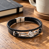 Men's Treble Clef Leather Bracelet – Stainless Steel Music Note Jewelry, A Meaningful Gift for Music Lovers