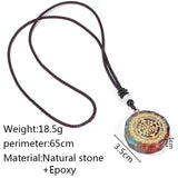 Orgonite Pendant Om Symbol Luminous Necklace Chakra Healing Energy Necklace Meditation Jewelry 1.38 inch - BGCOPPER