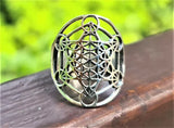 Metatron's Cube Ring Archangel Protection Women Ring Stainless Steel Jewelry - BGCOPPER