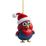 Creative Cute Animal Chicken Christmas Hanging Christmas Birds Car Hanging Home Christmas Tree Decorations - BGCOPPER