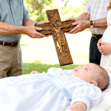 Bgcopper Holy Trinity Crucifix Wood Decor