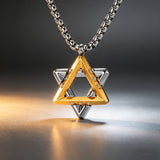 Men’s Two-Tone Star of David Pendant Necklace – Heritage, Protection & Modern Style