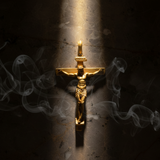 S925K Sandblasted Silver Jesus Crucifix Pendant