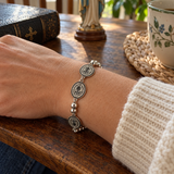 St. Benedict Medal Beaded Bracelet – 304 Stainless Steel Catholic Faith Jewelry