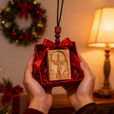 Square Archangel Michael Wooden Pendant