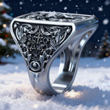 S925K Silver Handcrafted Jesus Crucifixion Scene Ring