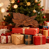 Eagle & Flag Wood Wall Plaque - Handcrafted American Heritage Tribute