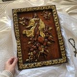 Assumption of Mary Hand-Carved Wood Wall Art: A Tribute to Heavenly Glory