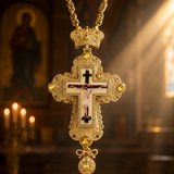 Orthodox Bishop’s Pectoral Cross: A Regal Symbol of Sacred Authority - faith-inspired design detail