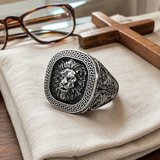 Men’s Lion Signet Ring – S925 Sterling Silver or Titanium Steel