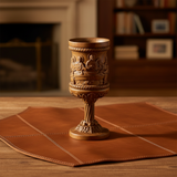 Boxwood "Last Supper" Chalice Hand-Carved Communion Cup | Eternal Symbol of Redemption & Fellowship