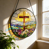 Cross Stained Glass Suncatcher: Where Light Meets Faith