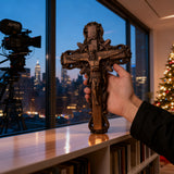 Kruzifix aus Eschenholz, Jesus Christus, hölzernes Kreuz Geschenk der Liebe