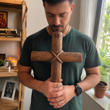 Hand-Carved Beechwood Intertwined Cross of Unity in Christ