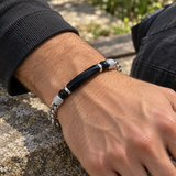 Faith Tiger Eye & Stainless Steel Men's Bracelet – Strength, Courage & Daily Reminder