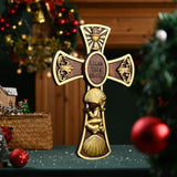 “Bless This Child” Prayer Boy/Girl Cross Wooden Sculpture - BGCOPPER