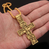 Orthodox double-sided engraved cross necklace - BGCOPPER