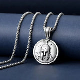 Epic Spartan Shield Pure Tin Necklace - BGCOPPER