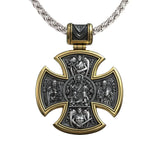 S925 sterling silver double-sided Jesus and Virgin Mary necklace - BGCOPPER