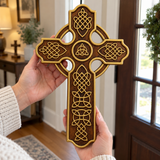 Keltisches Kreuz Holz schnitzerei