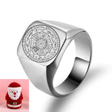 Seal of the Seven Archangels Stainless Steel Men's Trigger Finger Seal of Solomon - BGCOPPER