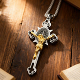 St. Benedict Exorcism Faith Cross Necklace - Perfect Religious Gift Choice