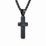 Modern Cross Pendant Necklace – Titanium Steel Christian Necklace for Men