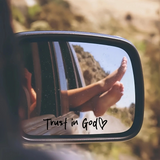 “Trust in God” Christian Faith Sticker-Experience faith as it shines brightly