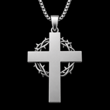By His Wounds Turquoise Crown of Thorns Cross