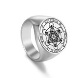 Spring Sale: Archangel Metatron Cube Stainless Steel Ring - BGCOPPER