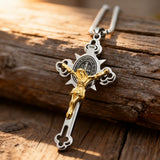 St. Benedict Exorcism Faith Cross Necklace - Perfect Religious Gift Choice